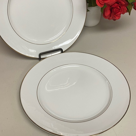 Johann Haviland Germany white with gold band dinner plates - Picture 11 of 12